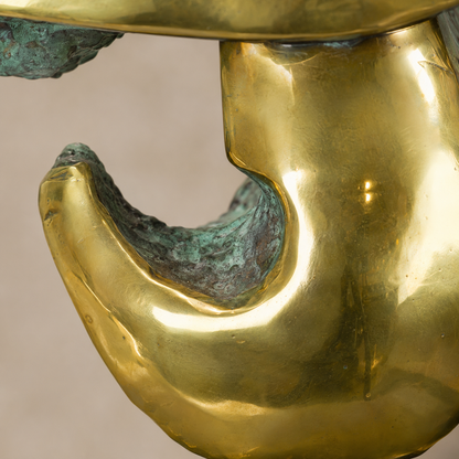 Sculpture bronze nu féminin stylisé sur socle marbre noir, vue 6