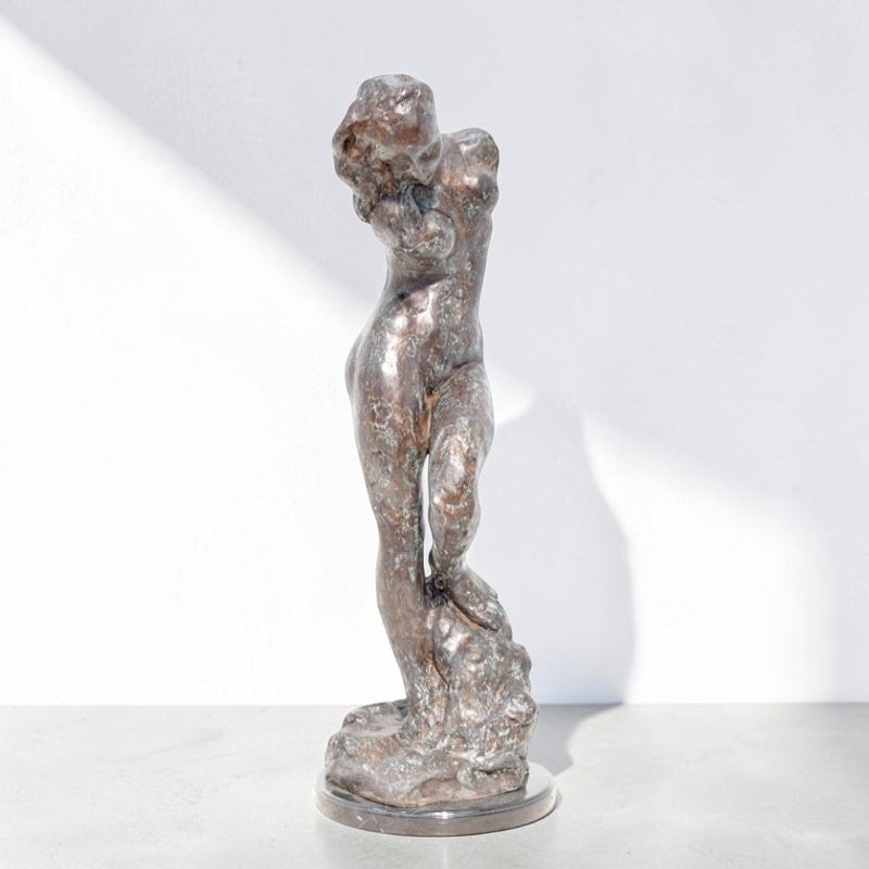 Sculpture en bronze patiné Ève d'après Rodin
