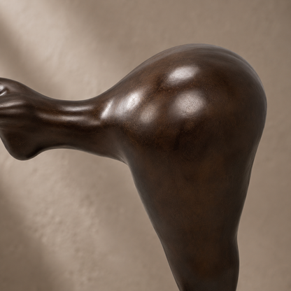 Sculpture bronze patiné trois oiseaux en vol sur marbre, vue 7