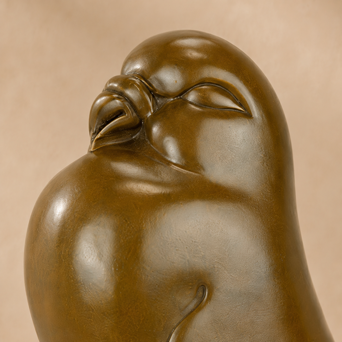 Sculpture bronze pigeon stylisé Art Déco sur socle marbre, vue 2
