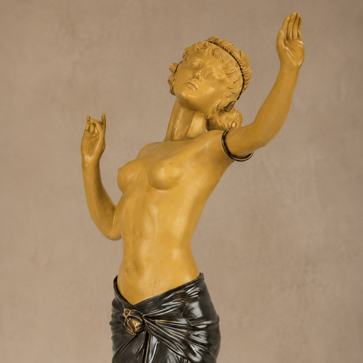 Sculpture danseuse orientale en bronze et ivoirine Art Déco, vue 3