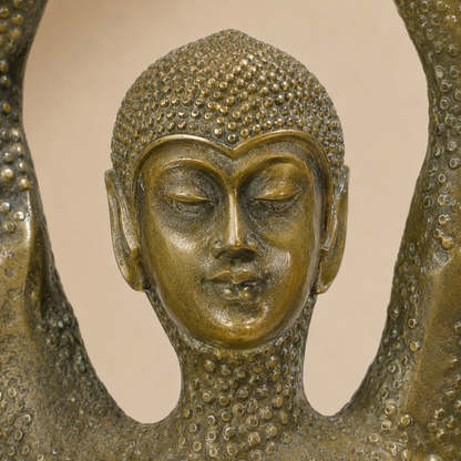 Sculpture en bronze Art Déco femme aux bras levés, vue 2