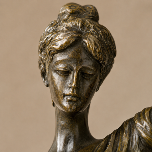 Sculpture en bronze Dame Justice avec balance et glaive, vue 2
