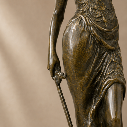 Sculpture en bronze Dame Justice avec balance et glaive, vue 5