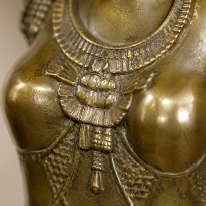 Sculpture en bronze danseuse Art Déco sur socle marbre, vue 5