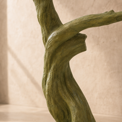 Sculpture en bronze famille de hiboux sur arbre, vue 6