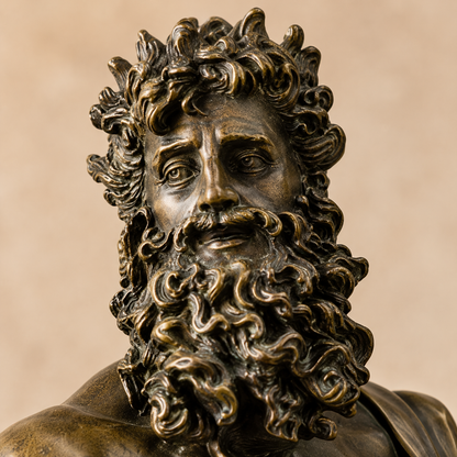 Sculpture en bronze Hadès et Cerbère sur socle marbre, vue 2