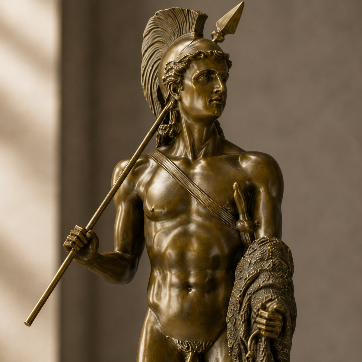 Sculpture en bronze Jason et la Toison d'Or sur marbre, vue 3