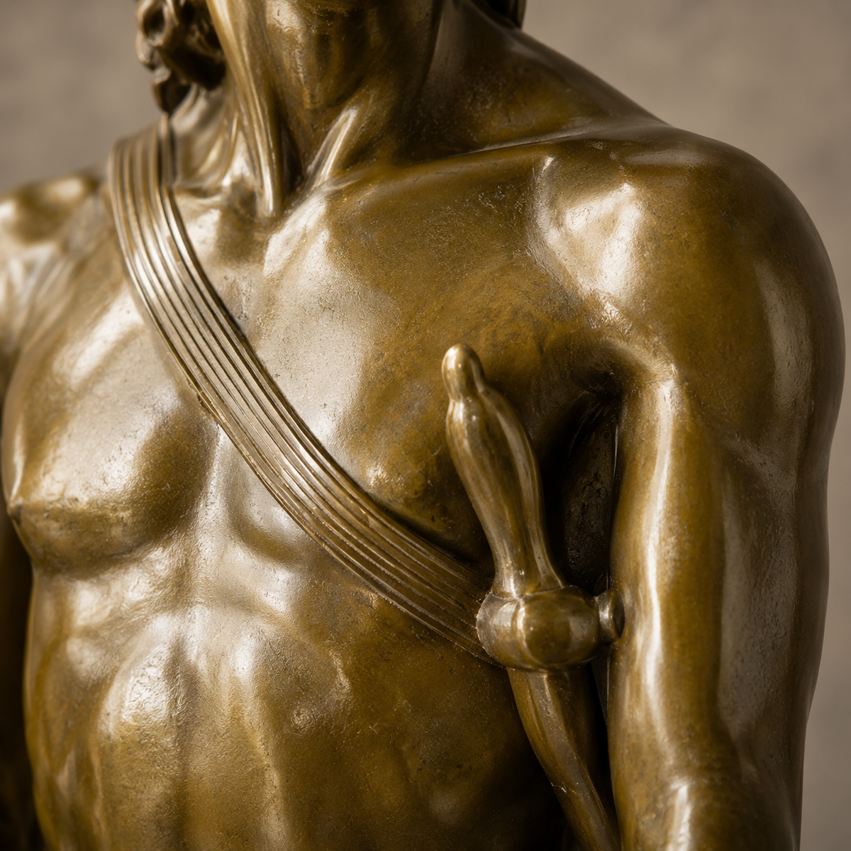 Sculpture en bronze Jason et la Toison d'Or sur marbre, vue 5