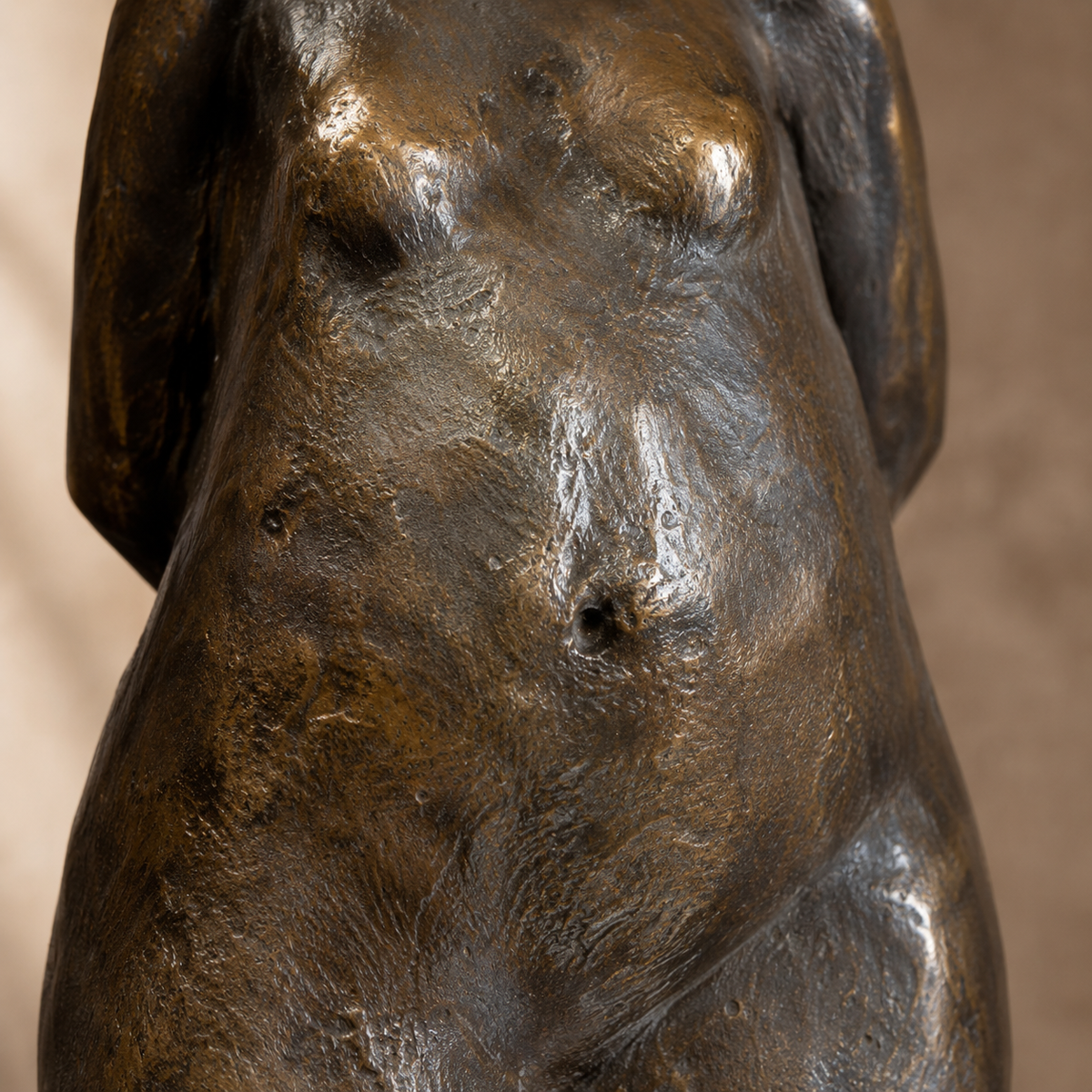Sculpture en bronze, nu féminin debout style moderniste, vue 4