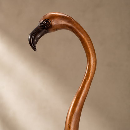 Sculpture en bronze patiné figurant un flamant rose, vue 3