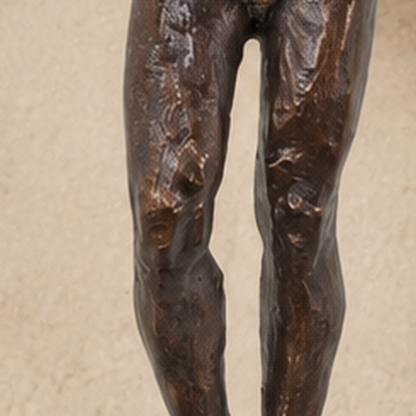Sculpture en bronze patiné, nu masculin d'après Rodin, vue 6