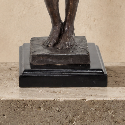 Sculpture en bronze patiné, nu masculin d'après Rodin, vue 7