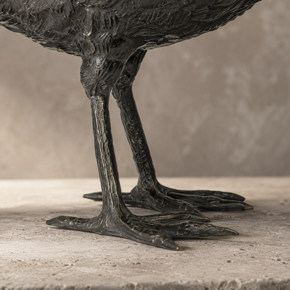 Sculpture en bronze patiné représentant un corbeau, vue 6