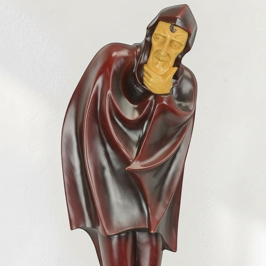 Sculpture Méphistophélès en bronze patiné et ivoire, vue 2