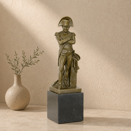 Statuette Napoléon bras croisés en bronze patiné sur marbre