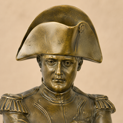 Statuette Napoléon bras croisés en bronze patiné sur marbre, vue 2