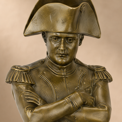 Statuette Napoléon bras croisés en bronze patiné sur marbre, vue 3