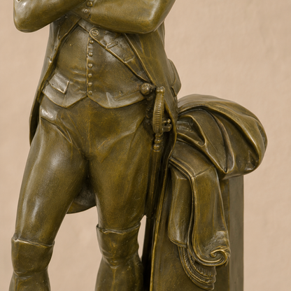 Statuette Napoléon bras croisés en bronze patiné sur marbre, vue 5