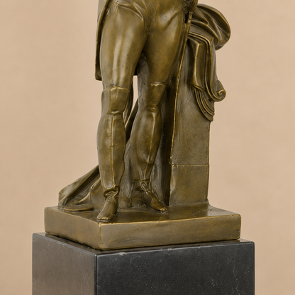 Statuette Napoléon bras croisés en bronze patiné sur marbre, vue 6