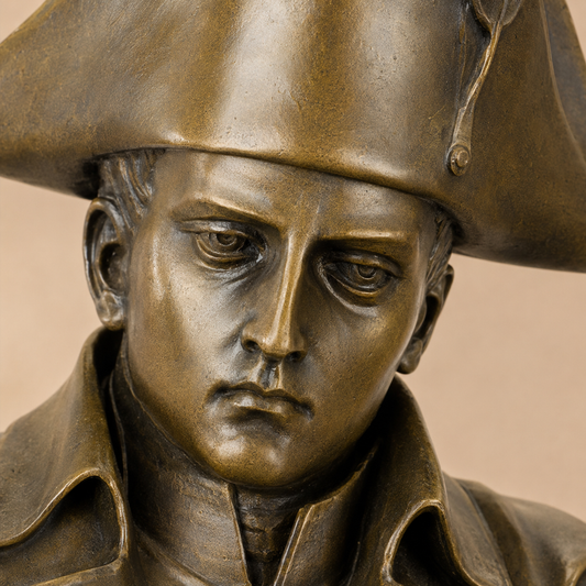 Statuette Napoléon bras croisés en bronze patiné sur marbre, vue 2